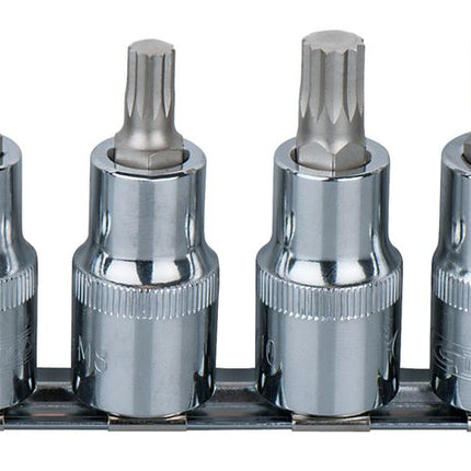 KS TOOLS 1/4"CHROMEplus Bit-Stecknuss-Satz XZN, 6-tlg ( 918.0645 ) - Toolbrothers