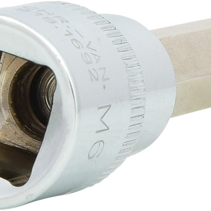 KS TOOLS 1/2" CHROMEplus Bit-Stecknuss XZN, lang, M6 ( 918.1692 ) - Toolbrothers