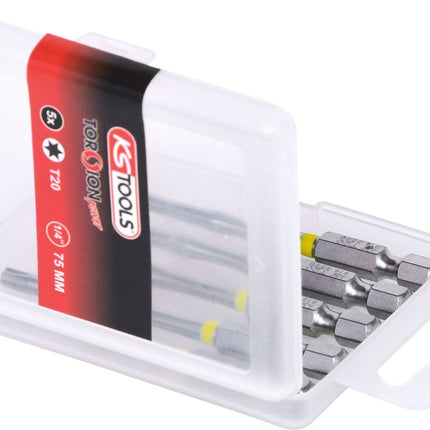 KS TOOLS 1/4" TORSIONpower Bit Torx, 75mm, T20, 5er Pack ( 918.3561 ) - Toolbrothers