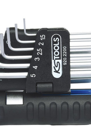 KS TOOLS 3 in 1 Innen6kant-Winkelstiftschlüssel-Satz,10-tlg lang, Kugelkopf ( 920.2200 ) - Toolbrothers