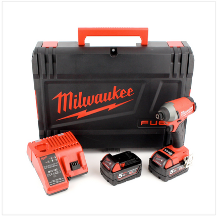 Milwaukee M18 FID 502X Akku Schlagschrauber Set 18 V Li-ion inkl. 2x 5Ah Akku, Ladegerät, Koffer - Toolbrothers