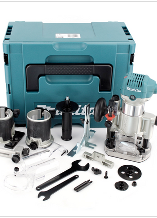 Makita RT 0700 CX2J - 710 W Oberfräse und Trimmer im Makpac - Toolbrothers