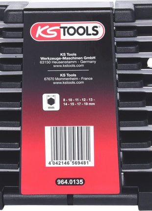 KS TOOLS EDELSTAHL Ringmaulschlüssel-Satz, abgewinkelt , 9-tlg ( 964.0135 ) - Toolbrothers