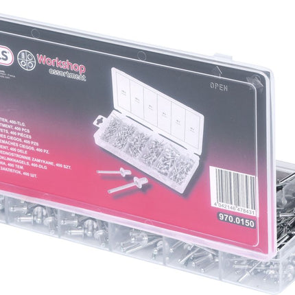 KS TOOLS Sortiment Blindnieten, 400-tlg ( 970.0150 ) - Toolbrothers