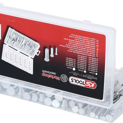 KS TOOLS Sortiment Sicherungsbolzen, Ø 5-12mm, 21 Größen, 60-tlg ( 970.0210 ) - Toolbrothers
