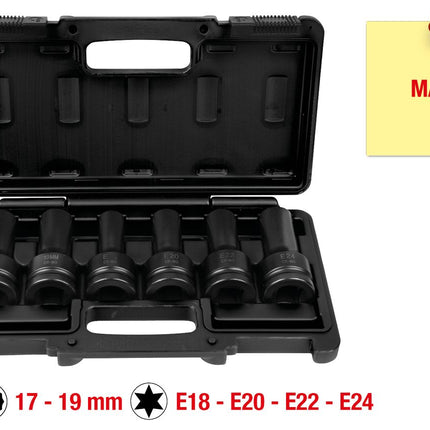 KS TOOLS 3/4" Kraft-Stecknuss-Satz, 6-tlg ( 460.1505 ) - Toolbrothers