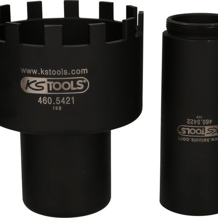 KS TOOLS Nutmuttern-Schlüssel-Satz mit 3 Führungsrohren für Mercedes, Ø 105,5 mm , 4-tlg ( 460.5420 ) - Toolbrothers
