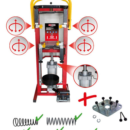KS TOOLS Druckluft-Stand-Federspanner inkl. Adapterplatte ( 500.8805 )