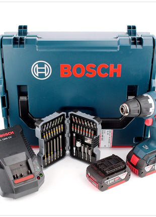 Bosch GSR 18 V-EC Akku Bohrschrauber mit 2x Akku 4 Ah, AL1860 Ladegerät, L-Boxx und Bit Set ( 0615990GB4 ) - Toolbrothers