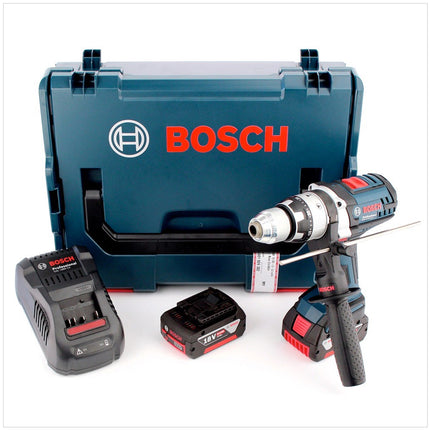 Bosch GSB 18 VE-2-Li 18 V Li-Ion Professional Akku Schlagbohrschrauber in Bosch L-Boxx mit Schnellladegerät und 2x GBA 6 Ah Akku - Toolbrothers