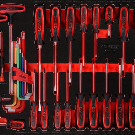 KS TOOLS Serie di giraviti nell'inserto in schiuma, 34 pz ( 811.0034 )