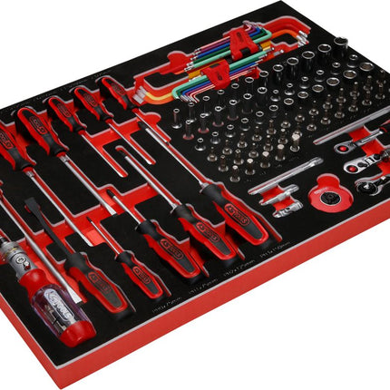 KS TOOLS 1/4'' Steckschlüssel- / und Schraubendreher-Satz in Schaumstoffeinlage, 105-tlg ( 811.0105 )
