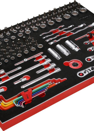 KS TOOLS 1/4'' + 3/8'' Steckschlüssel-Satz in Schaumstoffeinlage, 140-tlg ( 811.0140 ) - Toolbrothers