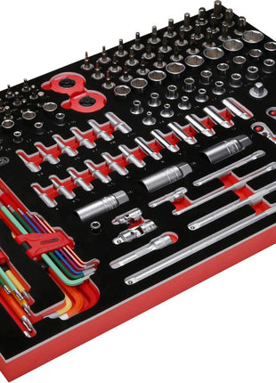 KS TOOLS 1/4'' + 3/8'' Steckschlüssel-Satz in Schaumstoffeinlage, 156-tlg ( 811.0156 ) - Toolbrothers