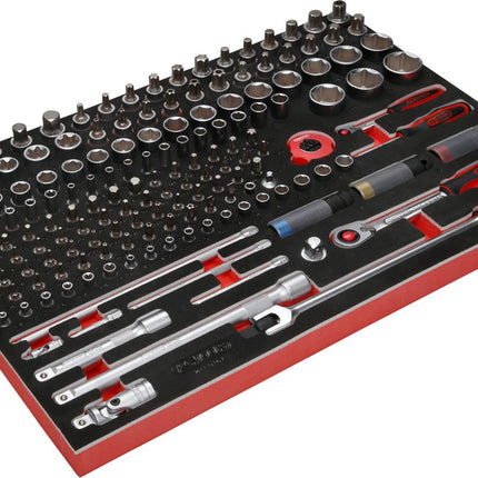 KS TOOLS 1/4'' + 1/2'' Steckschlüssel-Satz in Schaumstoffeinlage, 167-tlg ( 811.0167 ) - Toolbrothers