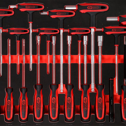 KS TOOLS T-Griff- und Schraubendreher-Satz in Schaumstoffeinlage, 22-tlg ( 811.1022 ) - Toolbrothers