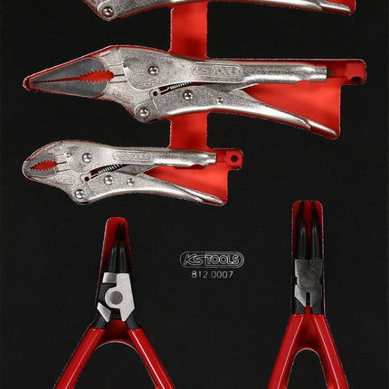 KS TOOLS Zangen-Satz in Schaumstoffeinlage, 7-tlg ( 812.0007 ) - Toolbrothers