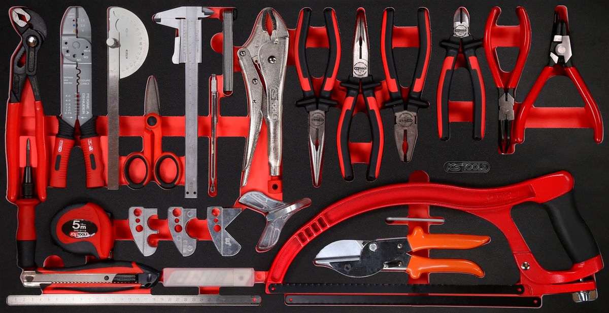 KS TOOLS Zangen- / und Messwerkzeug-Satz in Schaumstoffeinlage, 39-tlg ( 813.0030 ) - Toolbrothers