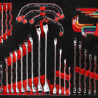 KS TOOLS Serie di chiavi per viti nell'inserto in schiuma, 68 pz ( 813.0068 )