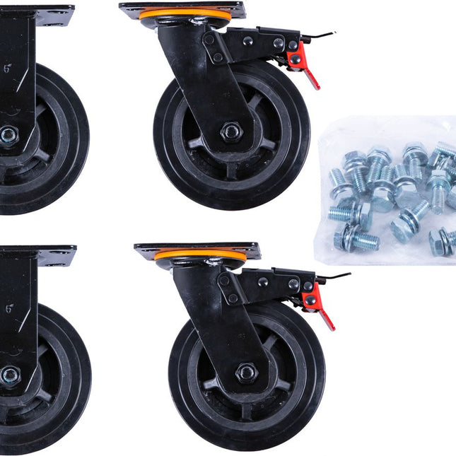 KS TOOLS Rollen-Satz zu Werkstattwagen P45 inkl. Schrauben ( 873.7014-R013P ) - Toolbrothers