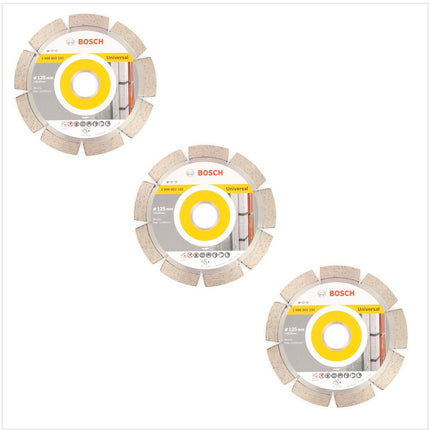 Bosch Diamant Trennscheibe 3 er Set 125 x 22,23 mm Standard for Universal ( 2608602192 ) - Toolbrothers