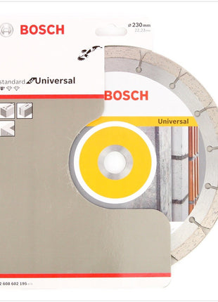 Bosch Standard Universal Diamant Trennscheibe 230 mm 2 Stk. ( 2x 2608615065 ) Beton Aufnahme 22,23 mm - Toolbrothers