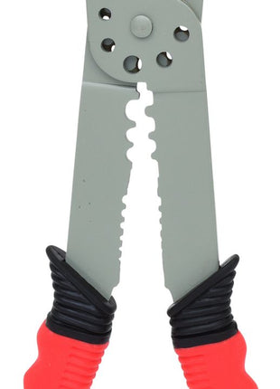 KS TOOLS Multifunktions-Crimpzange für isolierte und unisolierte Kabelschuhe, 220mm ( 115.1231 ) - Toolbrothers