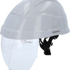 KS TOOLS Casco di protezione da lavoro con protezione per il viso, bianco ( 117.0118 )