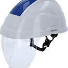 KS TOOLS Casco di protezione da lavoro con protezione per il viso, blu ( 117.0135 )