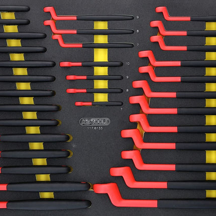 KS TOOLS Serie di chiavi isolate nell'inserto in schiuma, 33 pz ( 117.6133 )