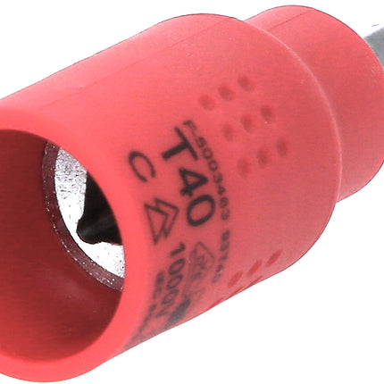 KS TOOLS 3/8" Isolierte Bit-Stecknuss Torx, T40, 60mm ( 118.3816 ) - Toolbrothers