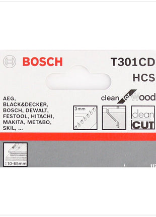 Bosch T 301 CD Stichsägeblätter Clean for Wood 25 Stk. 117 mm ( 2608637590 ) - Toolbrothers