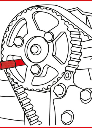 KS TOOLS Motoreinstell-Werkzeug-Satz für Fiat / GM / Opel / PSA / Renault, 4-tlg ( 400.1775 )