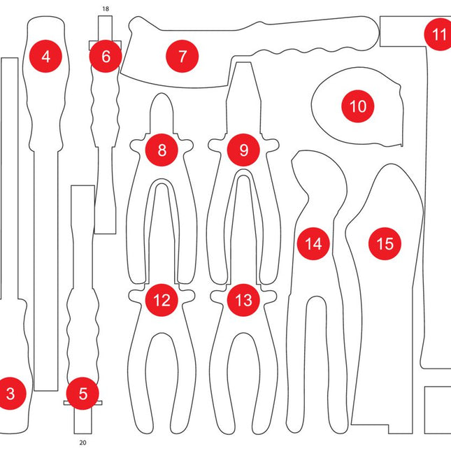 KS TOOLS Leere Schaumstoffeinlage zu 811.0017 ( 811.0017-97 )