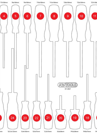 KS TOOLS Leere Schaumstoffeinlage zu 811.0027 ( 811.0027-97 ) - Toolbrothers