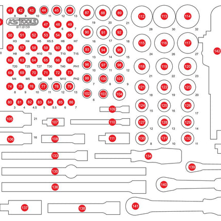 KS TOOLS Inserto in schiuma vuoto per 811.0159 ( 811.0159-97 )