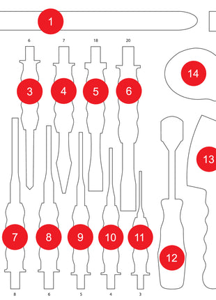 KS TOOLS Inserto de espuma vacío para 811.1017 (811.1017-97)