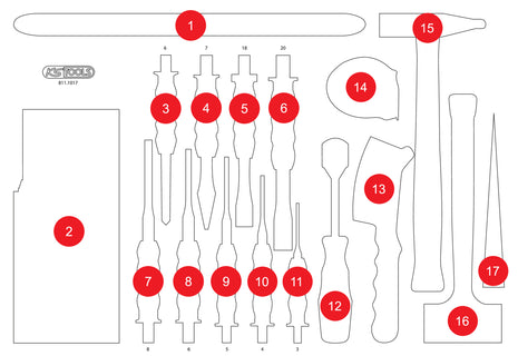 KS TOOLS Insert en mousse vide pour 811.1017 ( 811.1017-97 )