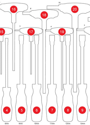 KS TOOLS Leere Schaumstoffeinlage zu 811.1022 ( 811.1022-97 ) - Toolbrothers