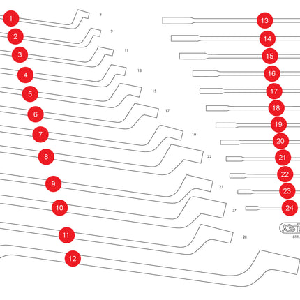 KS TOOLS Inserto in schiuma vuoto per 811.1024 ( 811.1024-97 )