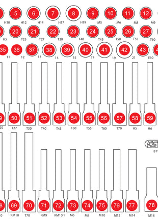 KS TOOLS Inserto de espuma vacío para 811.1111 (811.1111-97)