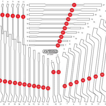 KS TOOLS Inserto in schiuma vuoto per 811.2041 ( 811.2041-97 )