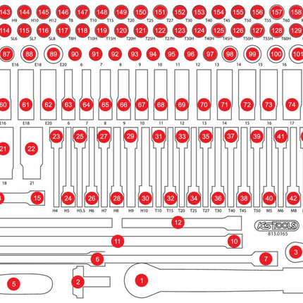 KS TOOLS Leere Schaumstoffeinlage zu 813.0165 ( 813.0165-97 ) - Toolbrothers
