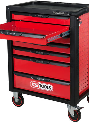 KS TOOLS RACINGline SCHWARZ/ROT Werkstattwagen mit 7 Schubladen und 515 Premium-Werkzeugen ( 826.7515 )