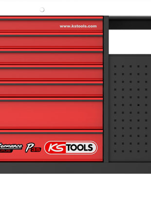 KS TOOLS Juego de carro de taller Performanceplus P35 con 279 herramientas para 5 cajones (835.5279)