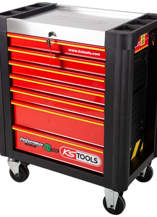 KS TOOLS PERFORMANCEplus e10 Chariot d'atelier NOIR/ROUGE avec 7 tiroirs ( 873.0007 )