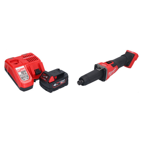 Meuleuse droite à batterie Milwaukee M18 FDGRB-401 18 V 50 mm sans balais + 1x batterie 4,0 Ah + chargeur