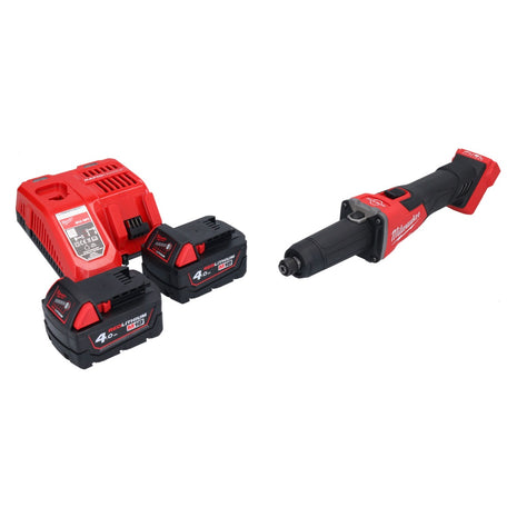 Amoladora recta a batería Milwaukee M18 FDGRB-402 18 V 50 mm sin escobillas + 2x baterías 4,0 Ah + cargador