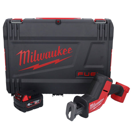 Milwaukee M18 FHZ-401X akumulatorowa pilarka szablasta 18 V 22 mm bezszczotkowa + 1x akumulator 4,0 Ah + skrzynka HD - bez ładowarki