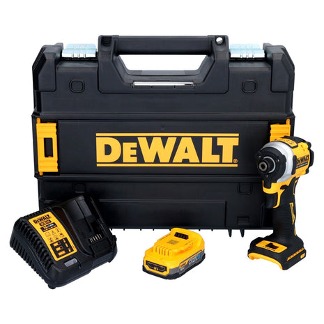 DeWalt DCF 850 E1T Akku Schlagschrauber 18 V 205 Nm 1/4" Brushless + 1x Akku 1,7 Ah + Ladegerät + TSTAK - Toolbrothers